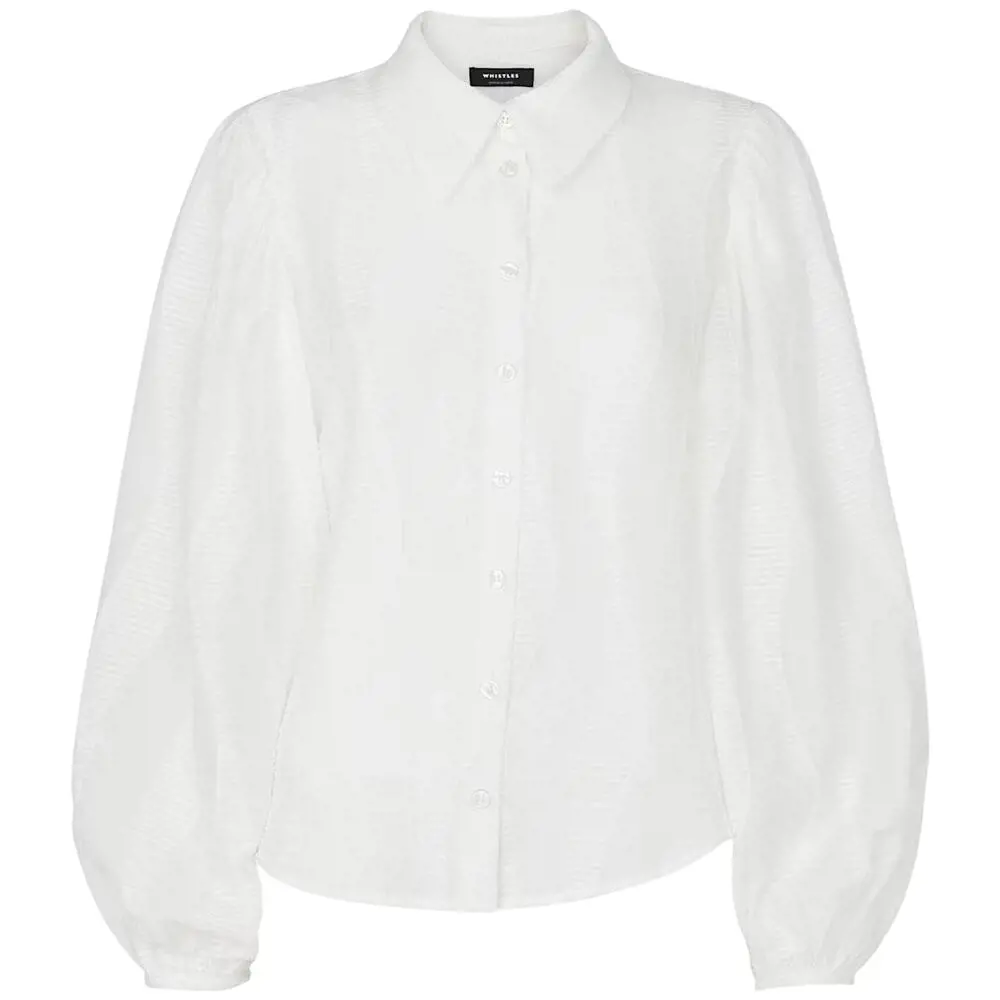Whistles White Hannah Textured Shirt